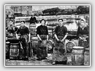 Fishwives in Campbeltown Harbour, Kintyre